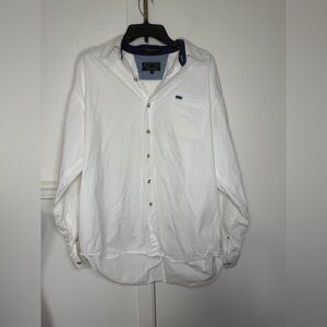 Alexander Julian Colours White Casual Button-Down Shirt size L